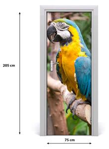 Naklejka samoprzylepna na drzwi Papuga Ara