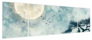 Obraz - Malowanie księżyca w pełni (170x50 cm)