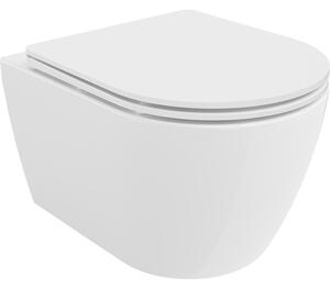 Mexen Carmen miska wc Rimless z deską wolnoopadającą slim, duroplast, biała połysk - 30880300