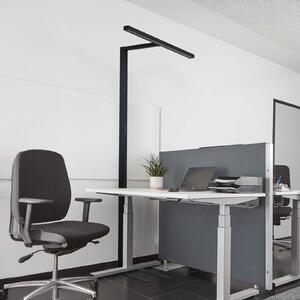 Arcchio lampa stojąca biurowa LED Jolinda, w kształcie litery T, czarna, 4000 K Jolinda Arcchio, możliwość ściemniania, czarny, biuro, aluminium, nowoczesny