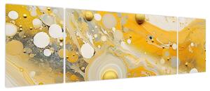 Obraz - Abstrakcyjne tło ze złotą dekoracją (170x50 cm)