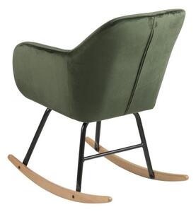 Zielone aksamitne bujane krzesło Actona Emilia