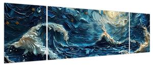 Obraz - Malowanie nieba i morza (170x50 cm)