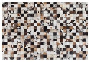 Dywan wielokolorowy rustykalny skórzany łaciaty tkany ręcznie 140 x 200 cm Cerli Beliani