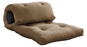 Szarobrązowy materac futon 70x200 cm Wrap Mocca/Dark Grey – Karup Design
