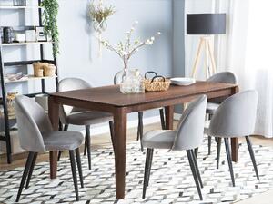 Stół do jadalni w stylu retro fornirowany MDF ciemne drewno 160 x 90 cm Lottie Beliani