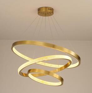 Żyrandol LED, pierścienie - Dona 80 - mosiądz, średnica 80cm domodes