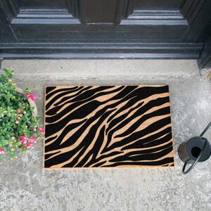 Wycieraczka z naturalnego włókna kokosowego Artsy Doormats Zebra, 40x60 cm