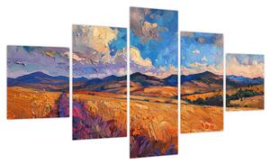 Obraz - Obraz olejny przedstawiający krajobraz (125x70 cm)