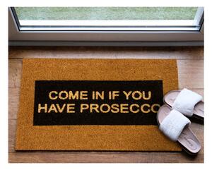 Wycieraczka z naturalnego włókna kokosowego Artsy Doormats Come In If you Have Prosecco Glitter, 40x60 cm