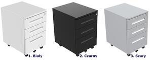 Czarny kontenerek pod biurko na klucz - Wox 4X