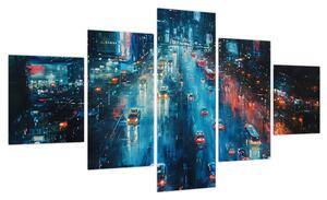 Obraz - Duże miasto, obraz olejny (125x70 cm)