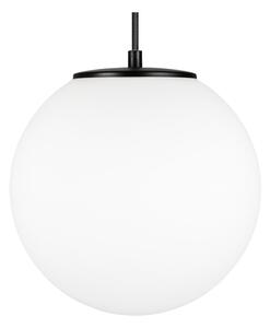 Biała lampa wisząca z oprawką w czarnym kolorze Sotto Luce TSUKI M