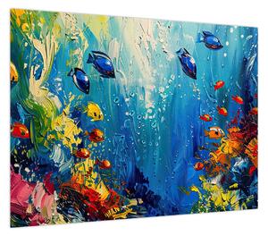 Obraz - Malowanie podwodnego świata (70x50 cm)
