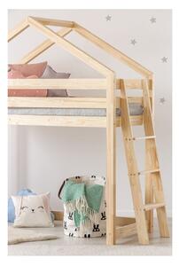 Łóżko podwyższane w kształcie domku z drewna sosnowego Adeko Mila DMPBA, 90x200 cm