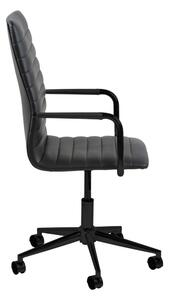Czarne krzesło biurowe na kółkach Actona Wislow