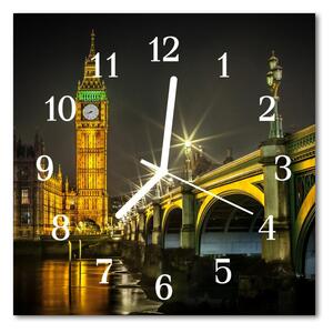Zegar szklany kwadratowy Londyn