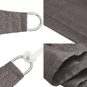Żagiel przeciwsłoneczny, 160 g/m², antracytowy, 3x4,5 m, hdpe