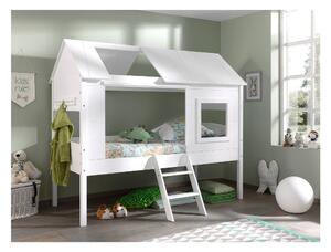 Białe łóżko dziecięce w kształcie domku Vipack Charlotte, 135x200 cm