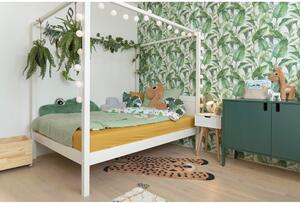 Białe łóżko dziecięce Vipack Pino Canopy, 90x200 cm