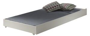 Białe wysuwane łóżko Vipack Pino, 90x195 cm