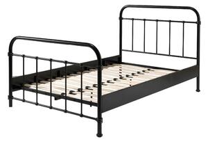 Czarne metalowe łóżko dziecięce Vipack New York, 120x200 cm