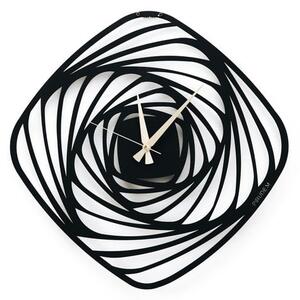 Czarny metalowy zegar ścienny Girdap, ⌀ 50 cm