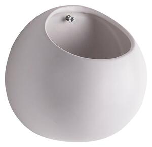 Matowa biała ceramiczna doniczka ścienna PT LIVING Globe, ⌀ 9 cm