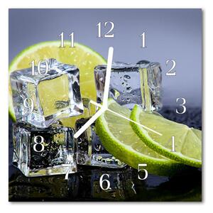 Zegar szklany kwadratowy Owoce cytrusowe