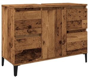 Szafka pod umywalkę, stare drewno, 80x33x60 cm
