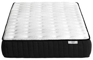 Materac kieszeniowy czarno-biały średni bawełna z lateksem 90 x 200 cm Dream Beliani