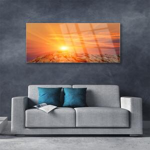 Obraz Szklany Słońce Niebo Góra Krajobraz