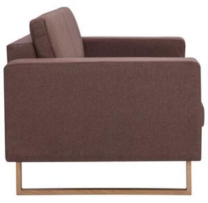 Sofa 3-osobowa tapicerowana tkaninÄ , brÄ zowa