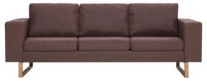 Sofa 3-osobowa tapicerowana tkaninÄ , brÄ zowa
