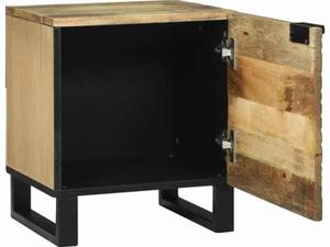 Szafka nocna brÄ zowy 40 x 33 x 46 cm lite drewno akacjowe