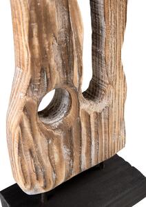 Dekoracyjna rzeźba drewniana abstrakcyjna do salonu Chicanna Beliani
