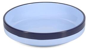 Niebieski głęboki kamionkowy talerz ø 21 cm Duo – ONA