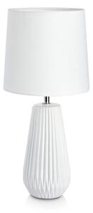 Biała lampa stołowa Markslöjd Nicci, ø 19 cm