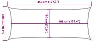 Żagiel przeciwsłoneczny, 160 g/m², beżowy, 2x4,5 m, hdpe