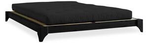 Czarne łóżko dwuosobowe z drewna sosnowego ze stelażem 180x200 cm Elan – Karup Design