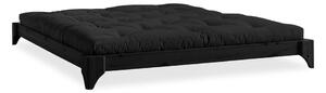 Czarne łóżko dwuosobowe z drewna sosnowego ze stelażem 180x200 cm Elan – Karup Design