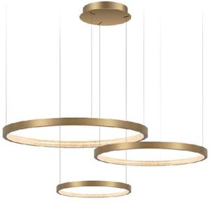 Lampa wisząca, pierścienie LED - Diora 80 - mosiądz, średnica 40, 60, 80cm domodes