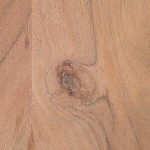 Stół do jadalni jasne drewno akacji metalowe nogi 6 miejsc 180 x 95 cm Valbo Beliani