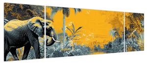 Obraz - Słoń w naturze (170x50 cm)