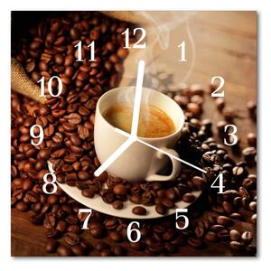 Zegar ścienny kwadrat Filiżanka kawy