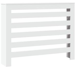 Osłona na grzejnik, biała, 104x20x82cm, materiał drewnopochodny