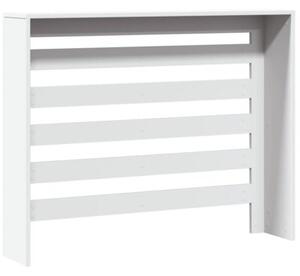 Osłona na grzejnik, biała, 104x20x82cm, materiał drewnopochodny
