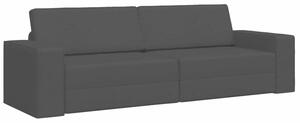 Sofa bed czarny 245 x 78 x 77 cm tkanina