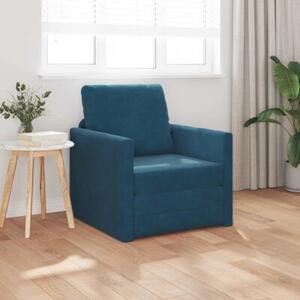Sofa bed niebieski 74 x 77 x 81 cm aksamit