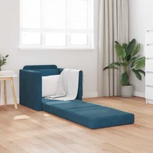 Sofa bed niebieski 74 x 77 x 81 cm aksamit